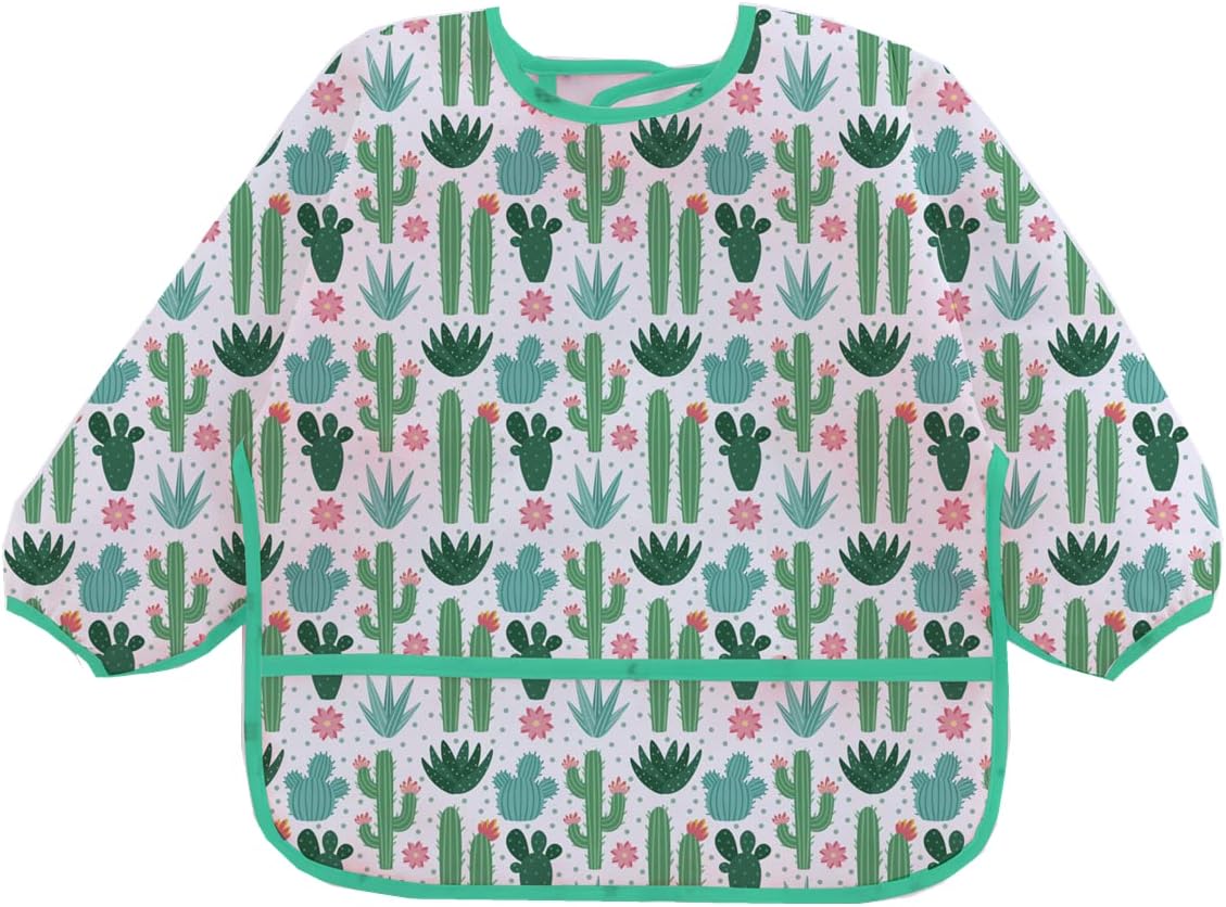 Haimoburg 3 Pcs Waterproof Long Sleeves Baby Bibs Weaning Smock Bib 3-24 Months - Image 3